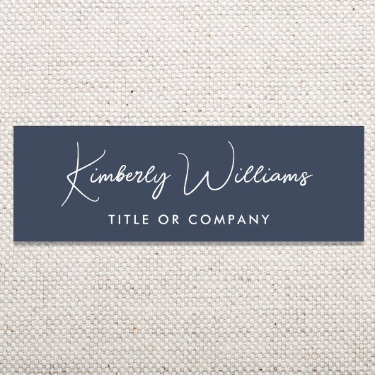 Porte-nom Chic Script Professional Blue