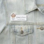 Porte-nom Chic Script Professional Photo (En situation)