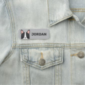 Porte-nom Chien-taureau français mignon avec nom personnalis (En situation)