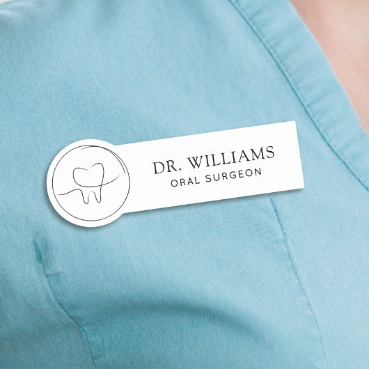 Porte-nom Chirurgien Buccal Minimaliste