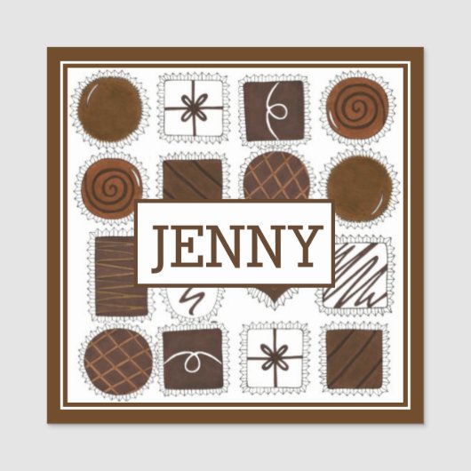 Porte-nom Chocolat Bon Bon Bonbons Chocolatier Chocolatier (Devant)