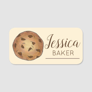 Porte-nom Chocolat Chip Cookie Boulangerie Pâtisserie Chef D