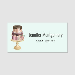 Porte-nom Chocolat Drives et Rose Gold Luxury Cake