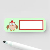 Porte-nom Chouette de Noël (En situation)