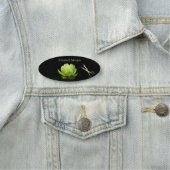 Porte-nom Ciseau d'or Lotus vert (En situation)