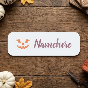 Porte-nom Citrouille personnalisée Jack O Lantern Halloween