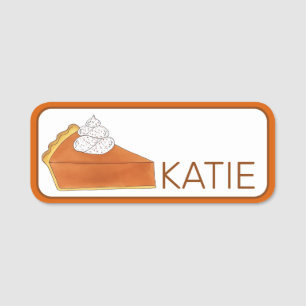 Porte-nom Citrouille Pie Slice Thanksgiving Dessert Boulange