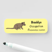 Porte-nom Civet de mûte luwak, dessin animé (En situation)