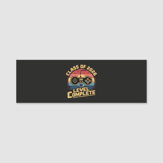 Porte-nom Class Of 2026 Level Complete (Devant)