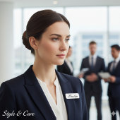 Porte-nom Classic Minimal Personalized Typography Custom