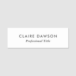 Porte-nom Classique moderne minimal personnalisé