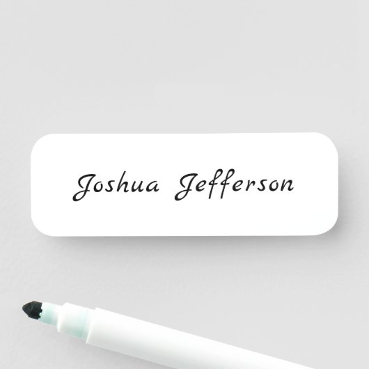 Porte-nom Classique Professionnel Créatif Noir Blanc (En situation)