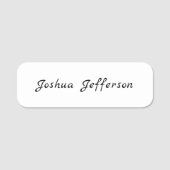 Porte-nom Classique Professionnel Créatif Noir Blanc (Devant)