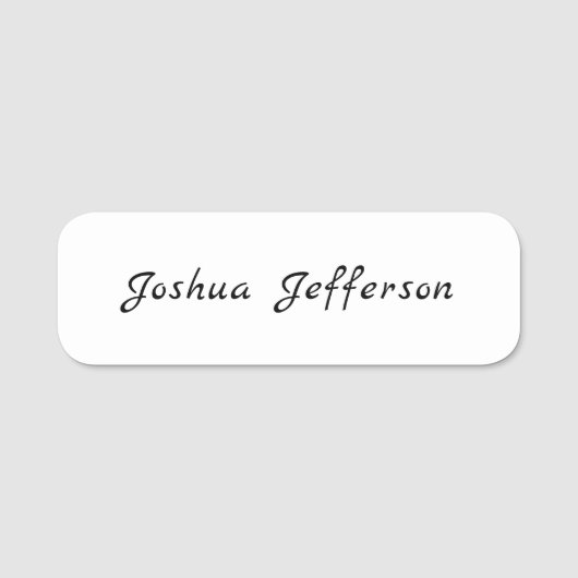 Porte-nom Classique Professionnel Créatif Noir Blanc (Devant)