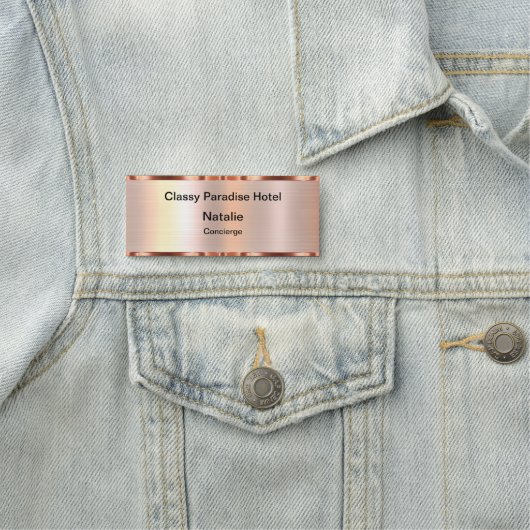 Porte-nom Classy Hotel Hospitality Concierge (En situation)