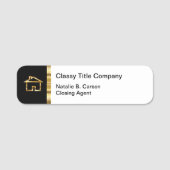 Porte-nom Classy Immobilier Titre Société (Devant)