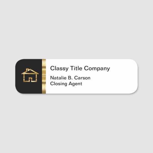 Porte-nom Classy Immobilier Titre Société (Devant)