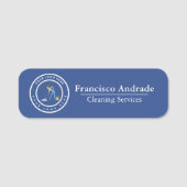 Porte-nom Cleaning Company | Custom Logo Cleaning Service (Devant)