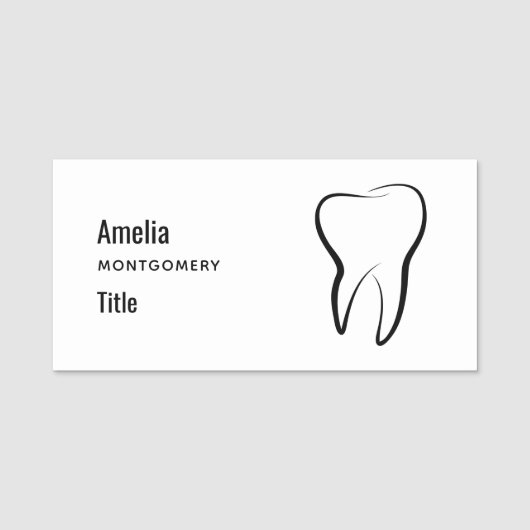 Porte-nom Clinique dentaire dentaire dentaire Médicale (Devant)