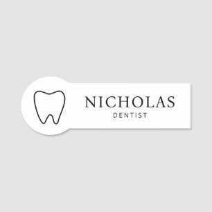 Porte-nom Clinique dentaire minimaliste moderne pour dentist
