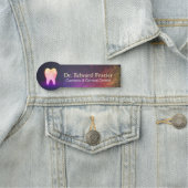 Porte-nom Clinique dentaire professionnelle Rose Gold Tooth (En situation)