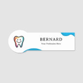 Porte-nom Clinique personnalisée Nom et logo de l'employé (Devant)