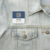 Porte-nom Code Qr de l'employé personnalisé Nom de la broche (En situation)