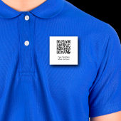 Porte-nom Code QR du budget - Gros nom d'information