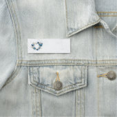 Porte-nom Coeur bijoux avec papillons Morpho (En situation)