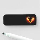 Porte-nom Coeur de feu ange avec ailes (En situation)