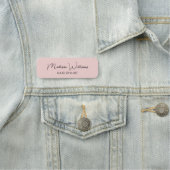 Porte-nom Coiffeur Rose Moderne (En situation)