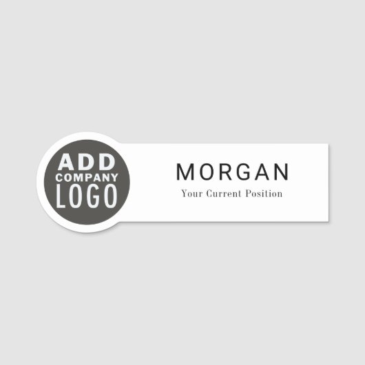 Porte-nom Collaborateur de l'entreprise du logo d'entreprise (Devant)