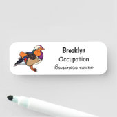 Porte-nom Colorful mandarin duck (En situation)