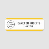 Porte-nom Company Logo Yellow Magnetic Employee (Devant)