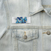 Porte-nom Composition de papillons blancs et bleus (En situation)