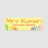 Porte-nom Conception Crayon de l'enseignant personnalisé (Devant)