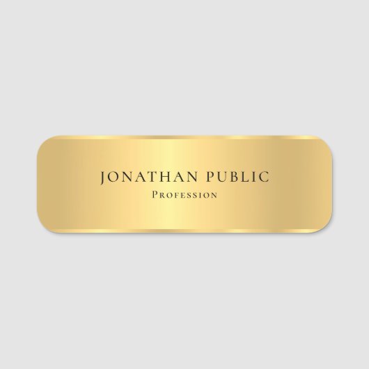 Porte-nom Conception simple élégante moderne de sembler (Devant)