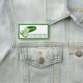 Porte-nom Concombre Vert frais Été Véguge végétale végétale  (En situation)