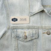 Porte-nom Conférence des employés du logo commercial (En situation)