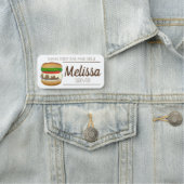 Porte-nom Connecticut CT Fromage vapeur Burger Cheeseburger (En situation)