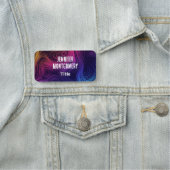 Porte-nom Cool super Abstrait des tourbillons et cercles (En situation)