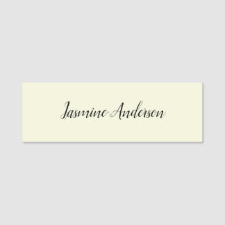 Porte-nom Couleur Beige minimaliste moderne professionnelle