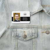 Porte-nom Couleur de centre modifiable Ajouter votre photo d (En situation)