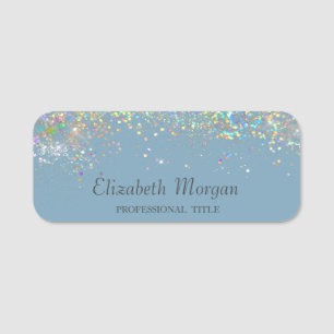 Porte-nom Couleurs Tendances Confettis Bleu Poussiéreux