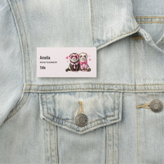 Porte-nom Couple mignon en amour (En situation)