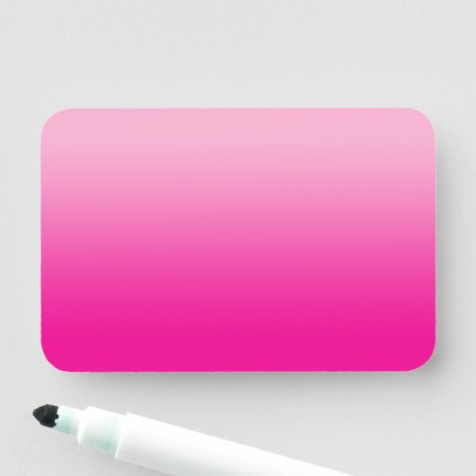 Porte-nom Couverture ombrée rose clair et rose vif (En situation)