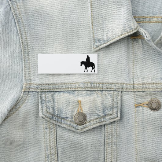 Porte-nom Cowboy Man Riding Horse Western Silhouette (En situation)