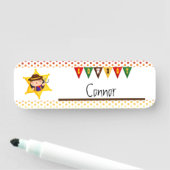 Porte-nom Cowboy mignon sauvage ouest (En situation)