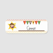 Porte-nom Cowboy mignon sauvage ouest (Devant)