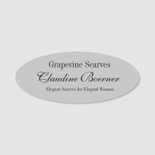 Porte-nom Crafter nommé ovale personnalisable d'insigne (Devant)